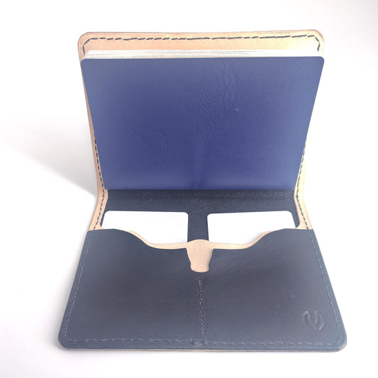 Minimalist Longhorn Passport Wallet Kangaroo Series — dark-brown leather