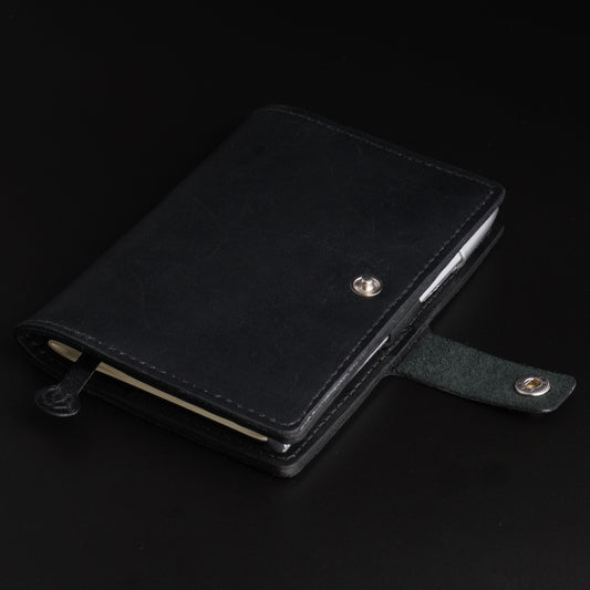 Leather Notebook Cover for Moleskine Pocket (9x14cm)