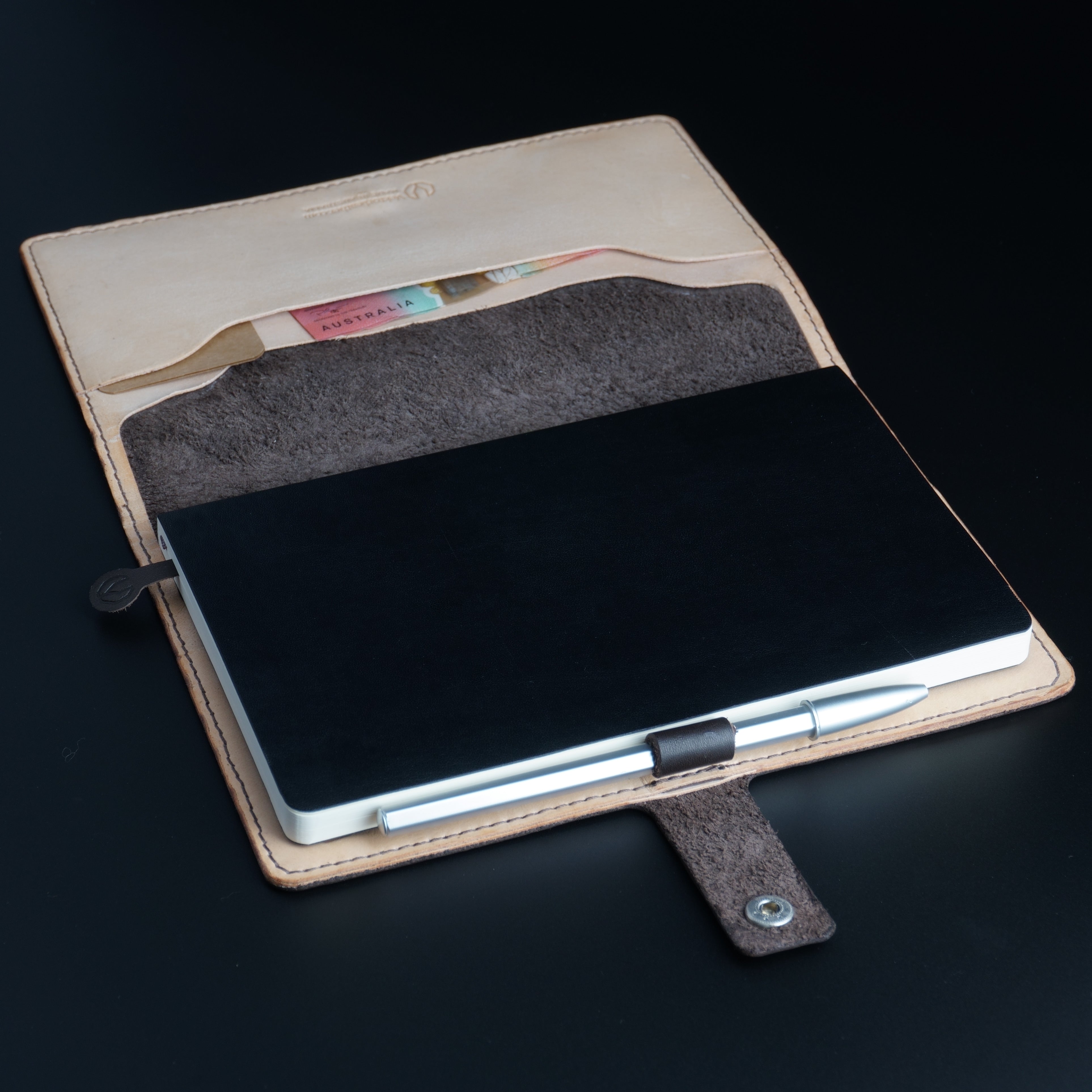 Notebook Backplate Handmade Leather Notebook Covers for Moleskine | Vektor Leather