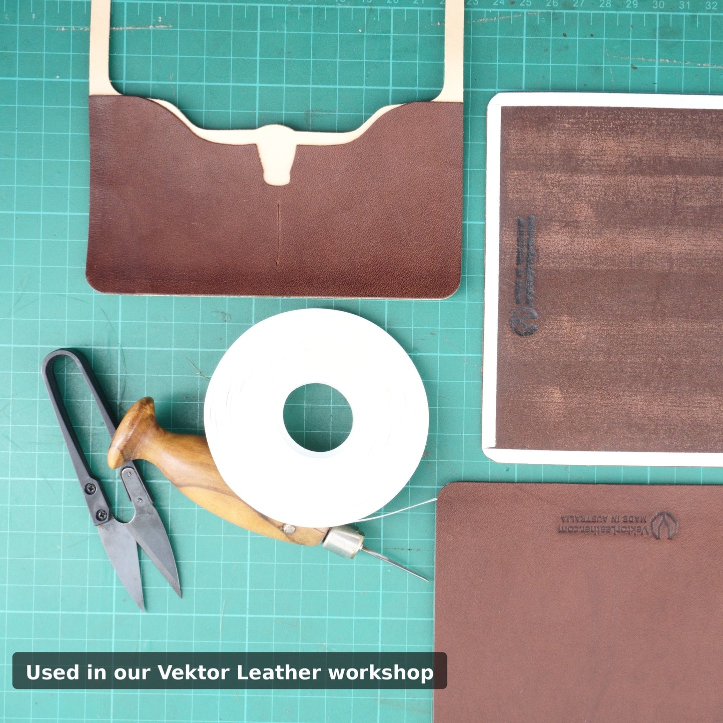 5mm double sided tape used for leatherworking in the Vektor Leather workshop