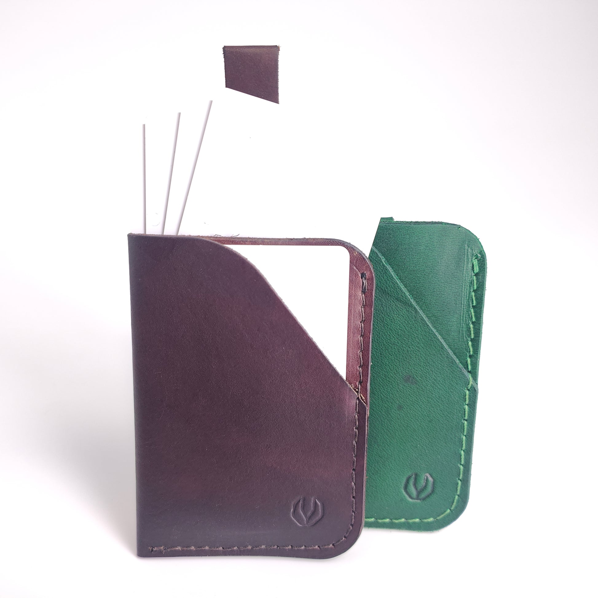 Pop-Up Wallet (Bovine Series) Vektor Leather — green bovine