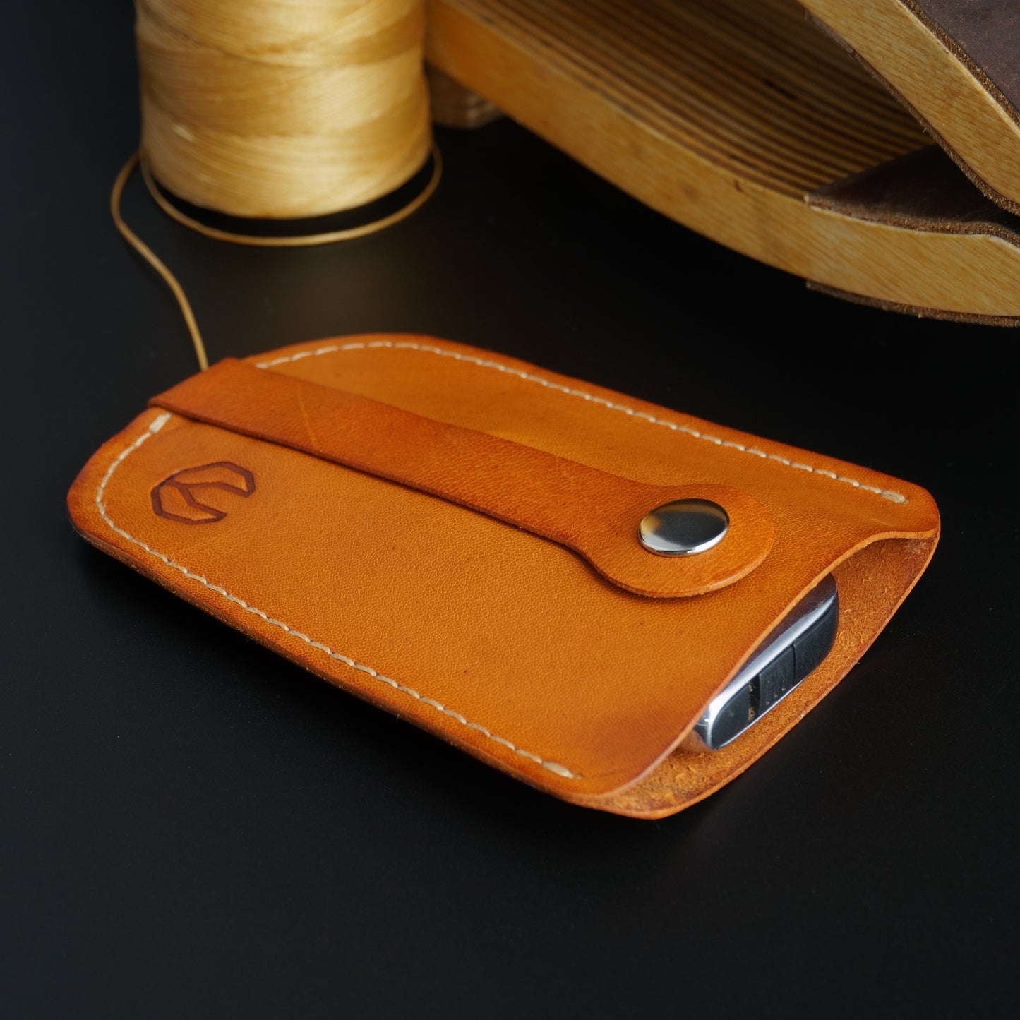 Kangaroo leather key fob