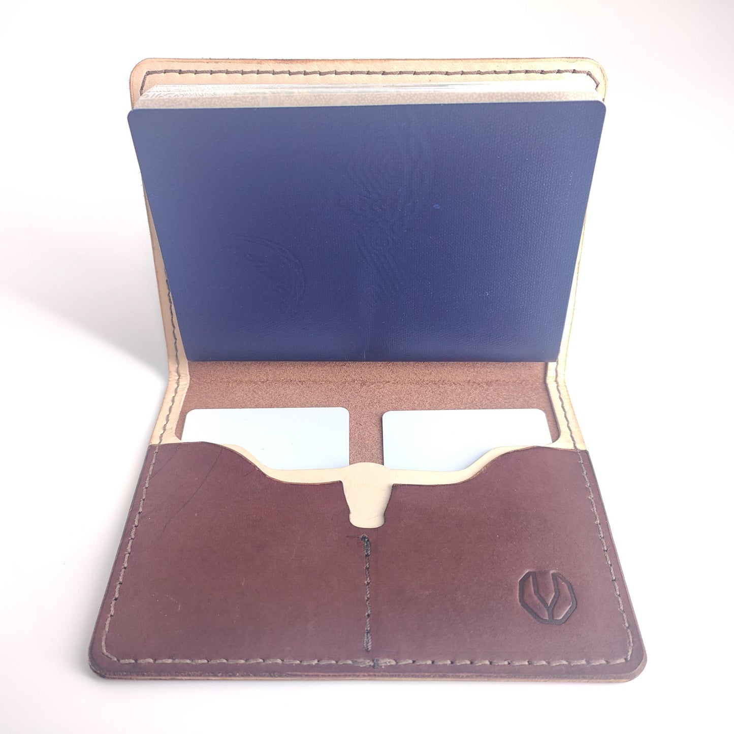 Minimalist Longhorn Passport Wallet Bovine Series — leather
