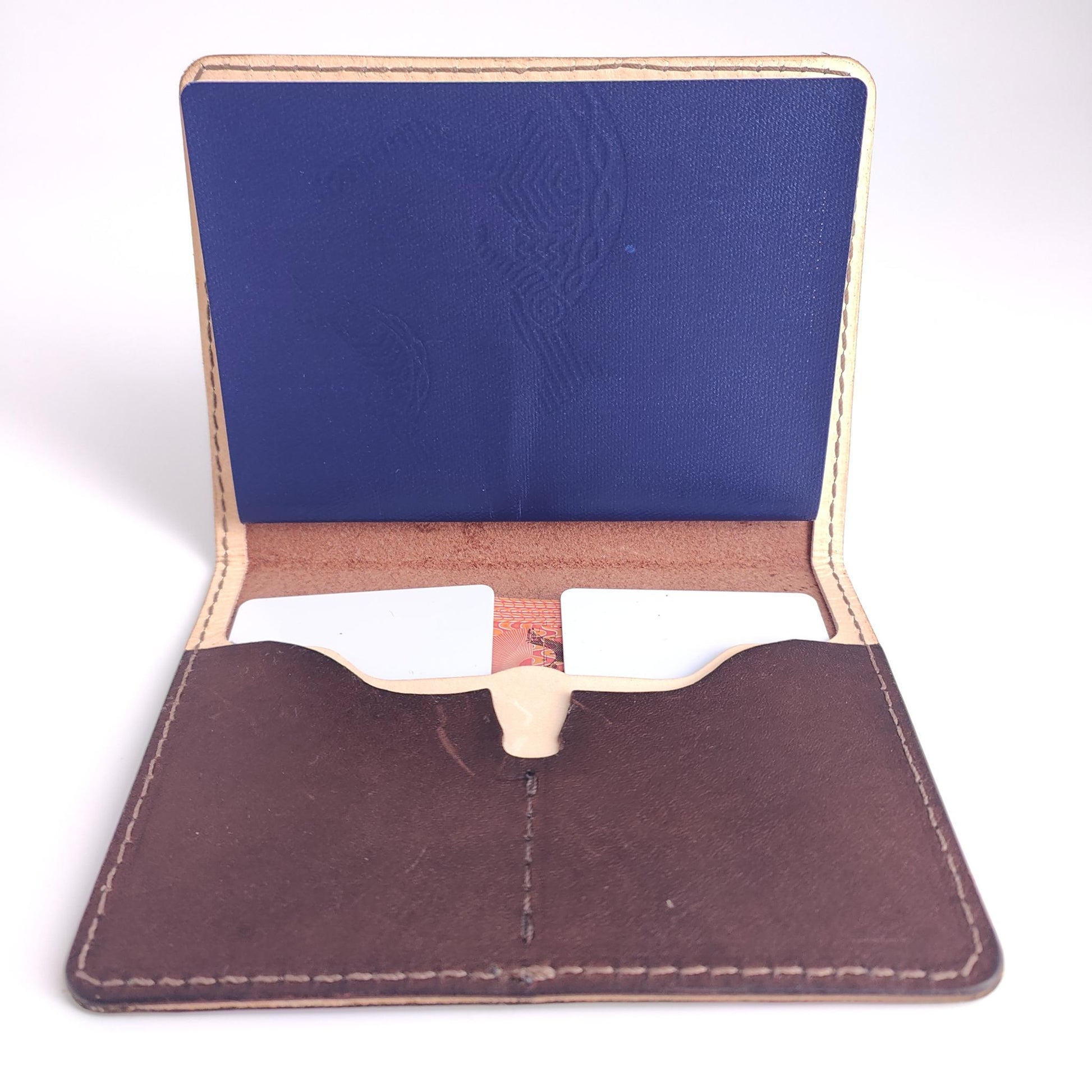 Minimalist Longhorn Passport Wallet Bovine Series — leather