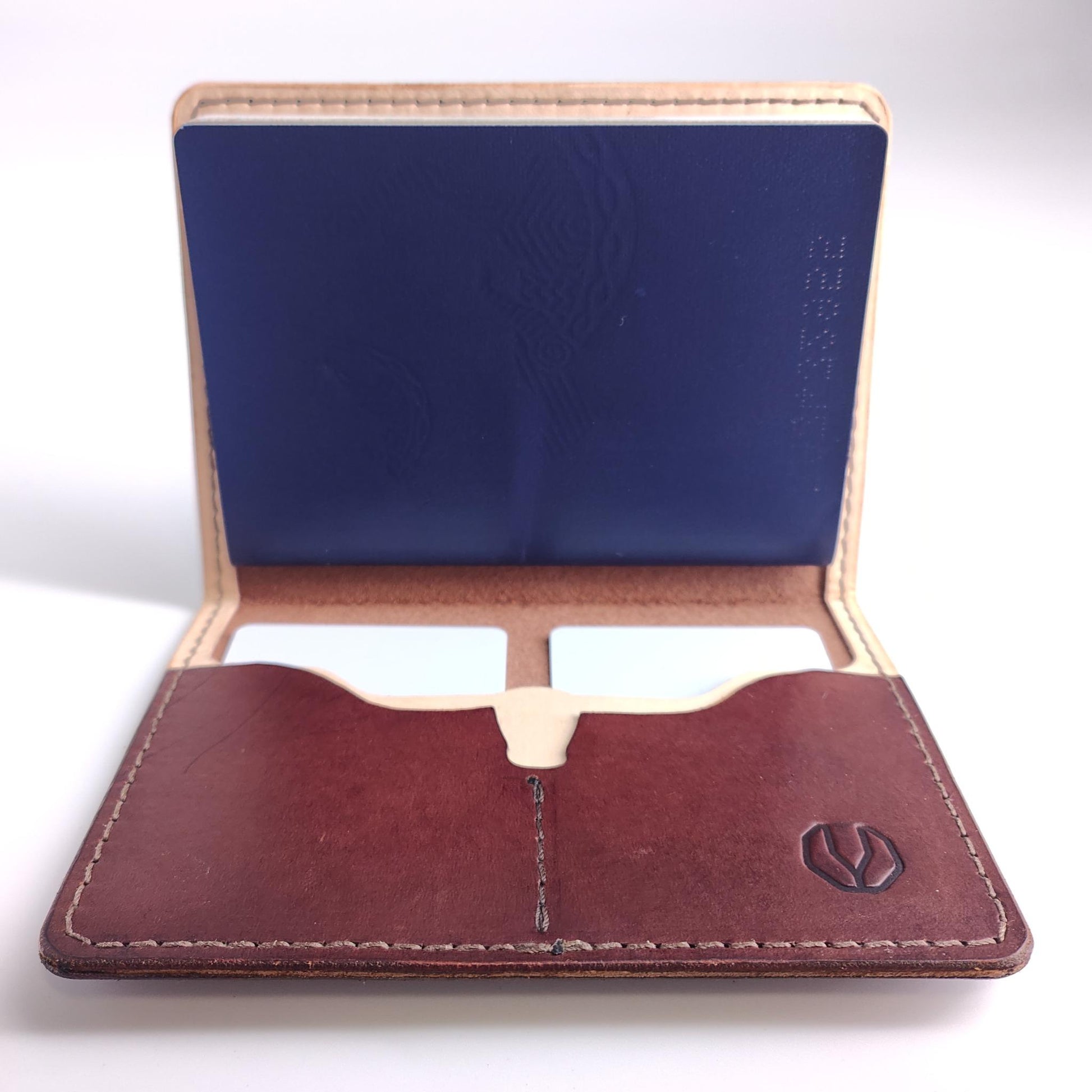 Minimalist Longhorn Passport Wallet Bovine Series — leather