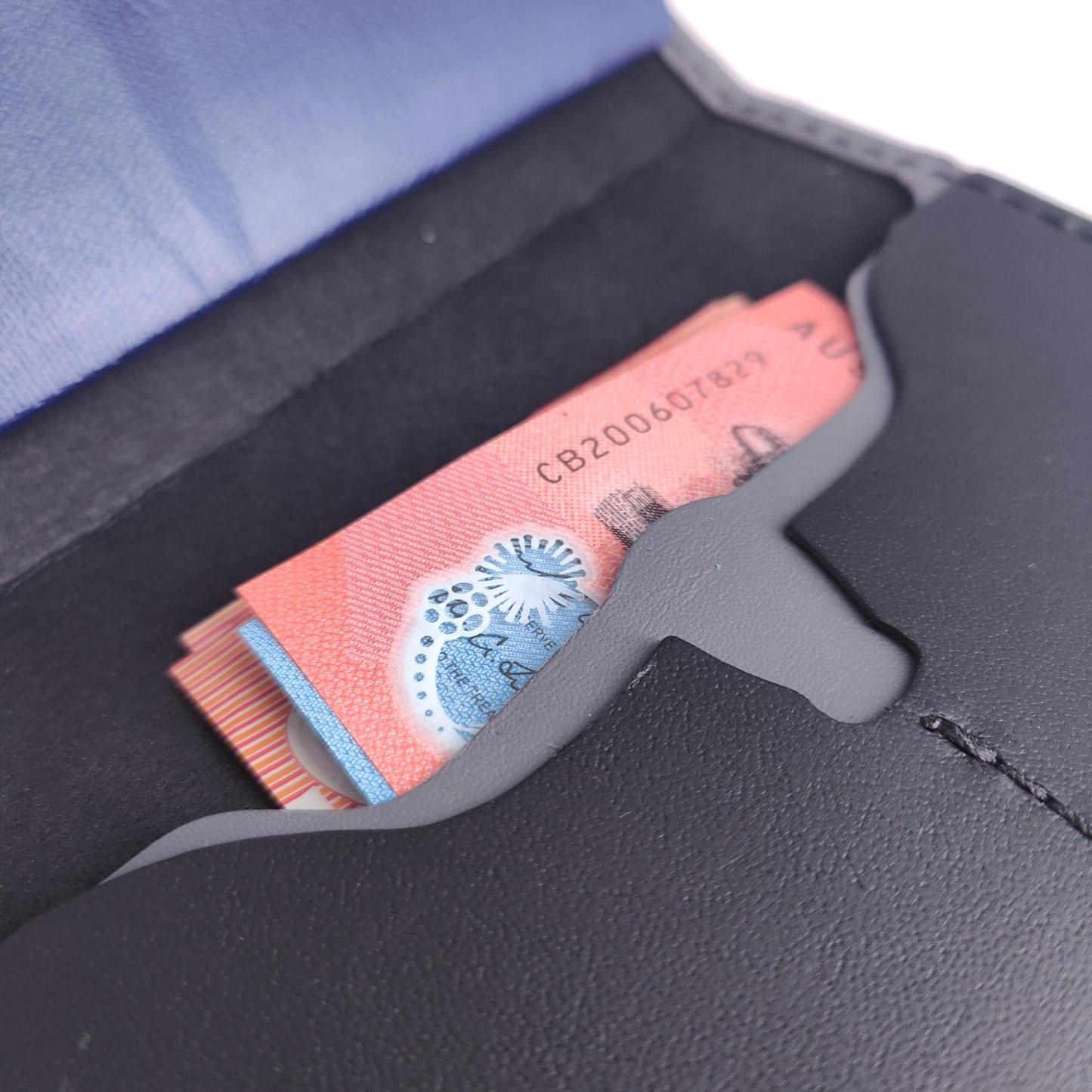 Minimalist Longhorn Passport Wallet Kangaroo Series — leather