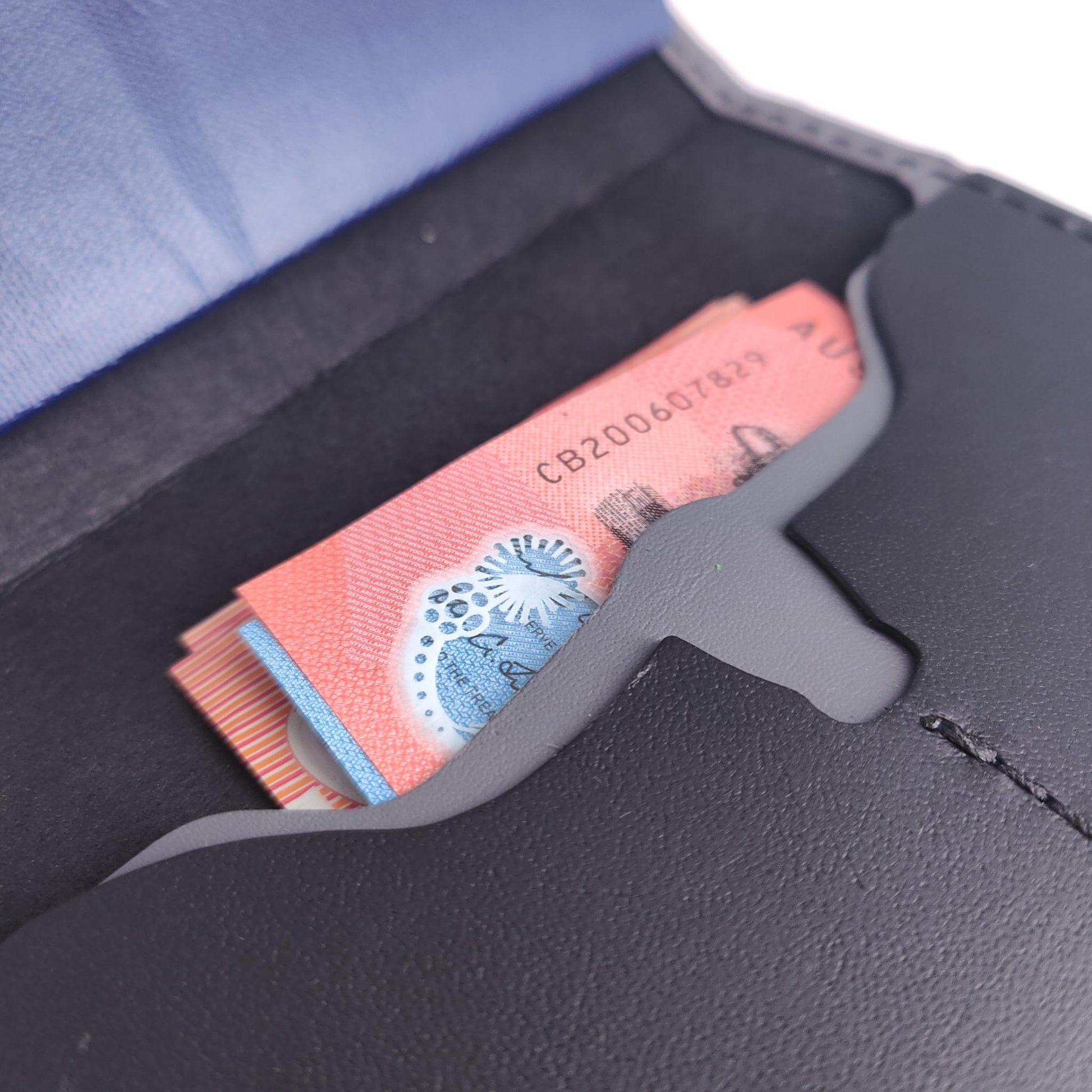 Minimalist Longhorn Passport Wallet Kangaroo Series — leather