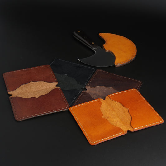 Minimalist 3-pocket wallet in kangaroo leather