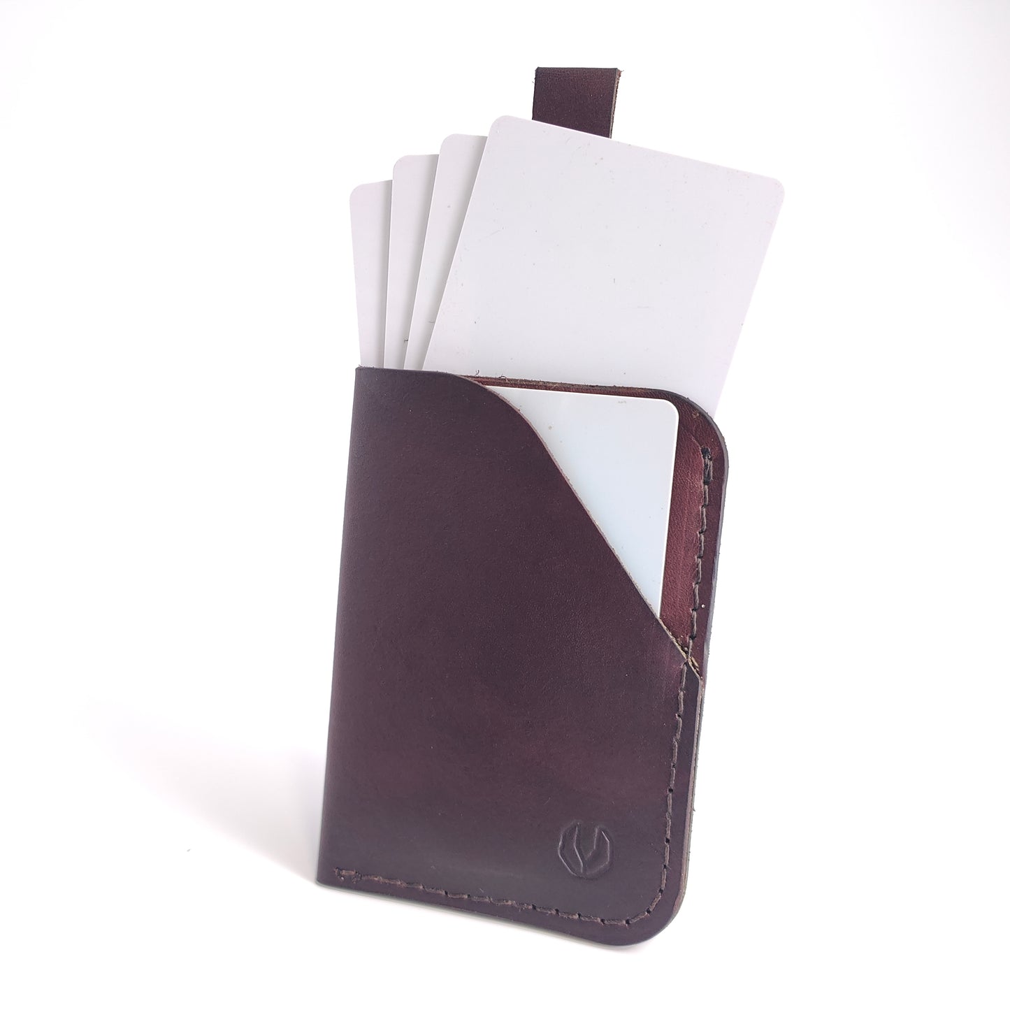 Minimalist Pop Up Wallet Bovine Series — dark-brown leather