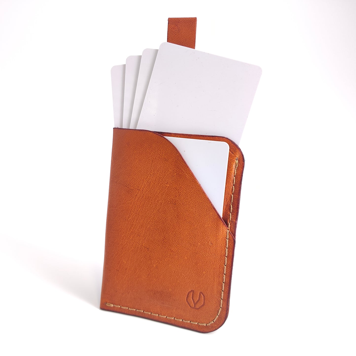 Minimalist Pop Up Wallet In Kangaroo — dark-brown leather