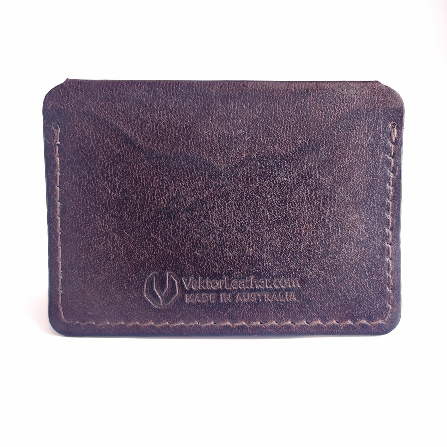 Minimalist Wallet 3 Pocket Kangaroo Series — black leather